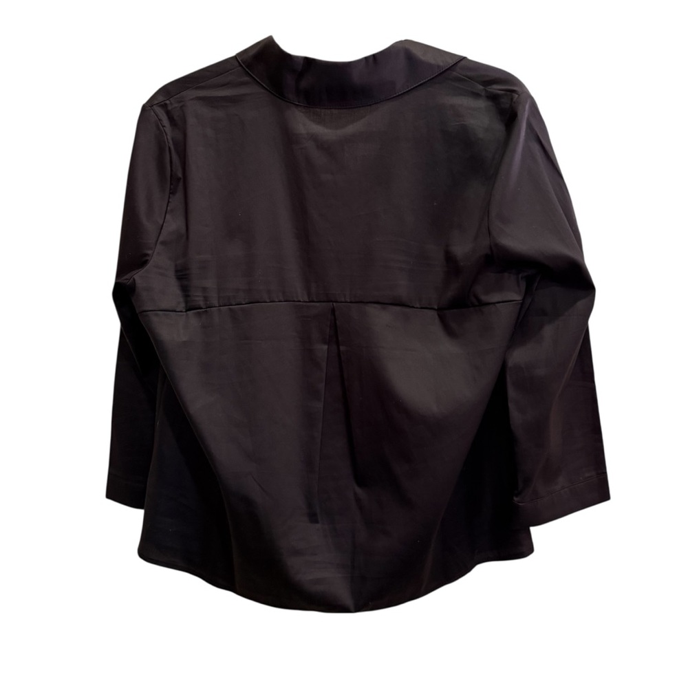 Harshman Nerello Women's Ruched Scoop-Neck Cotton Blouse sz L - Picture 3 of 8